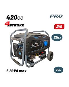 BORMANN PRO BGB6010 ΓΕΝΝΗΤΡΙΑ ΒΕΝΖΙΝΗΣ ΣΥΝΕΧ ΑΠΟΔΟΣΗ 5000W,420CC, ΜΙΖΑ & ΜΠΑΤΑΡΙΑ AVR, ΤΡΟΧΟΙ