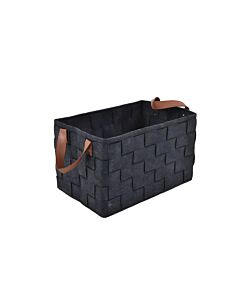 ΚΑΛΑΘΙ ΜΑΥΡΟ ΠΟΛΥΕΣΤΕΡΙΚΟ ΜΕ ΚΑΦΕ ΛΑΒΕΣ 26x38x22cm