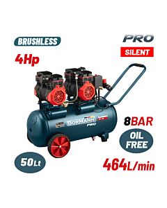 BORMANN BAT5013 ΑΕΡΟΣΥΜΠΙΕΣΤΗΣ ΜΟΝΟΜΠΛΟΚ, OIL FREE, SILENT, BRUSHLESS,4HP,50L,464L/MIN