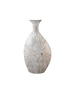 ΔΙΑΚΟΣΜΗΤΙΚΟ ΒΑΖΟ FL1197 POLYRESIN ΛΕΥΚΟ-ΧΡΥΣΟ 23x10x45cm