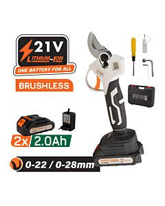 NAKAYAMA EC1250 ΨΑΛΙΔΙ ΚΛΑΔΟΥ ΜΠΑΤΑΡΙΑΣ 21V, BRUSHLESS,0-22/28mm, 2x2Ah LI-ION, ΒΑΛΙΤΣΑ 0.74kg