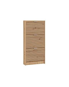 ΠΑΠΟΥΤΣΟΘΗΚΗ BASE 13 ARTISAN OAK-ARTISAN OAK ΜΕ ΜΑΥΡΕΣ ΓΡΑΜΜΕΣ-ΜΑΥΡΟ 58x18x119cm