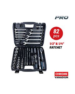ΣΕΤ BORMANN PRO BHT5120 ΚΑΡΥΔΑΚΙΑ 1/4'' & 1/2'' ΜΕ ΚΑΣΤΑΝΙΑ ΚΑΙ ΓΕΡΜΑΝΟΠΟΛΥΓΩΝΑ