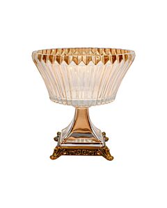 ΓΥΑΛΙΝΟ ΔΙΑΚΟΣΜΗΤΙΚΟ FL1202 AMBER ΧΡΩΜΑ 25x23cm
