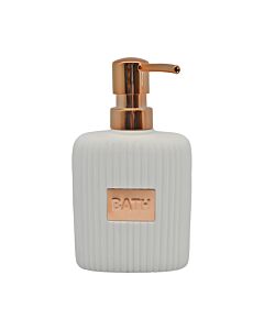 DISPENSER ΠΟΛΥΕΣΤΕΡΙΚΟ ΑΣΠΡΟ ΜΕ ROSE GOLD ΔΙΑΚΟΣΜΗΣΗ 8,8x6,1x16,1cm