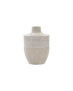 ΚΕΡΑΜΙΚΟ BAZO FL23763 ΜΠΕΖ-ΛΕΥΚΟ ΧΡΩΜΑ 21x10x31cm