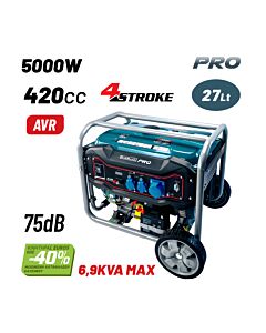 BORMANN PRO BGB6000 ΓΕΝΝΗΤΡΙΑ ΒΕΝΖΙΝΗΣ 5000W,7KVA,420CC,75DB, AVR, ΜΙΖΑ, ΜΠΑΤΑΡΙΑ, ΤΡΟΧΟΙ