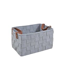 ΚΑΛΑΘΙ ΓΚΡΙ ΠΟΛΥΕΣΤΕΡΙΚΟ ΜΕ ΚΑΦΕ ΛΑΒΕΣ 26x38x22cm