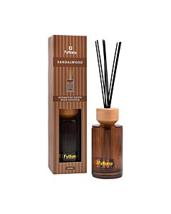 ΑΡΩΜΑΤΙΚΟ ΧΩΡΟΥ SANDALWOOD ΓΥΑΛΙΝΟ ΜΠΟΥΚΑΛΑΚΙ ΜΕ STICKS FL25241 ΣΕ ΣΥΣΚΕΥΑΣΙΑ ΔΩΡΟΥ ΚΑΦΕ ΧΡΩΜΑ 500ml