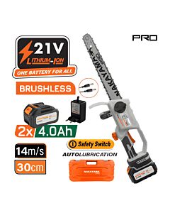 NAKAYAMA PRO EC1230 ΚΛΑΔ ΑΛΥΣΟΠΡΙΟΝΟ 21V, BRUSHLESS, ΛΑΜΑ ,1/41.1mm 62LINKS, 2x4Ah 1.4kg