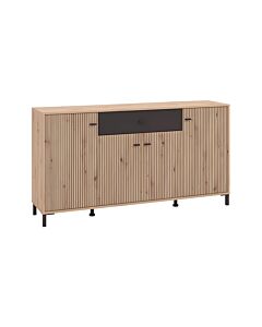ΚΟΜΟΤΑ-ΜΠΟΥΦΕΣ AVIGNON 170 4K1F4V ARTISAN OAK-ΜΑΥΡΟ ΧΡΩΜΑ 170x40x90cm