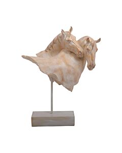 ΕΠΙΤΡΑΠΕΖΙΟ ΔΙΑΚΟΣΜΗΤΙΚΟ HORSE ΜΠΕΖ-ΚΑΦΕ ΧΡΩΜΑ 31x16x40cm