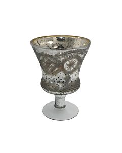 ΓΥΑΛΙΝΟ ΚΗΡΟΠΗΓΙΟ FL8065 ΑΣΗΜΙ ΧΡΩΜΑ 15x19cm