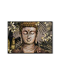 ΠΙΝΑΚΑΣ ΣΕ ΚΑΜΒΑ ΜΕ ΠΛΑΣΤΙΚΟ ΠΛΑΙΣΙΟ BUDDHA 122x5x82cm