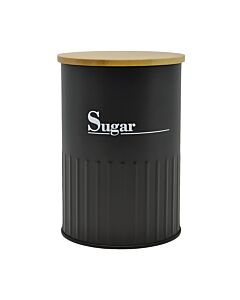 ΒΑΖΟ ΜΕΤΑΛΛΙΚΟ ΜΑΥΡΟ SUGAR ΜΕ ΜΠΑΜΠΟΥ ΚΑΠΑΚΙ 9,5x9,5x13cm