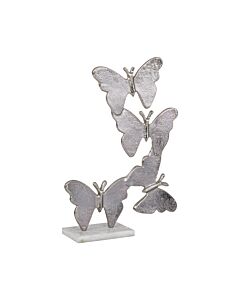 ΕΠΙΤΡΑΠΕΖΙΑ ΔΙΑΚΟΣΜΗΤΙΚΗ ΦΙΓΟΥΡΑ BUTTERFLIES ΝΙΚΕΛ ΧΡΩΜΑ 28x9x38cm