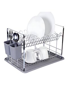 ΠΙΑΤΟΘΗΚΗ ΔΙΩΡΟΦΗ ΜΕΤΑΛΛΙΚΗ ΓΚΡΙ ΑΣΗΜΙ 48x32x29cm