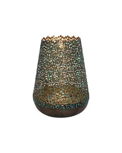 ΜΕΤΑΛΛΙΚΟ ΦΑΝΑΡΙ ΓΙΑ ΚΕΡΙ FL26749 ΚΑΦΕ ΧΡΩΜΑ 24x34cm