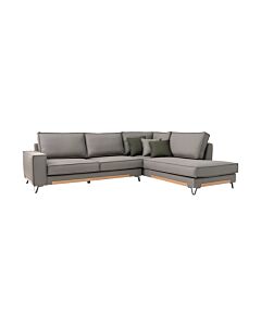 ΚΑΝΑΠΕΣ LOFTIO ΔΕΞΙΑ ΓΩΝΙΑ ΚΑΦΕ ΧΡΩΜΑ 280x220x95cm