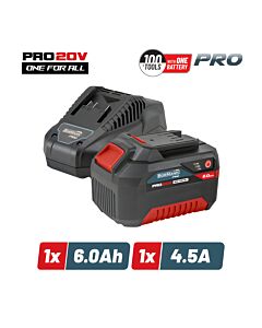 BORMANN PRO BBP9960 STARTER KIT 20V, ΜΠΑΤΑΡΙΑ 6.0ΑH & ΦΟΡΤΙΣΤΗΣ 4.5Α