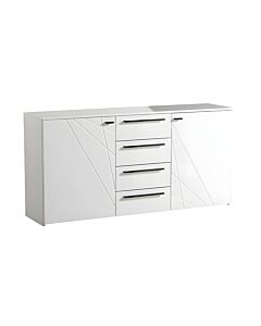 ΚΟΜΟΤΑ-ΜΠΟΥΦΕΣ KSANTI 3K4F ΛΕΥΚΗ-ΛΕΥΚΗ ΛΑΚΑ 163x40x80.5cm