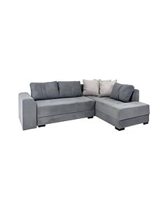 ΚΑΝΑΠΕΣ ΓΩΝΙΑ NEW MONA ΓΚΡΙ ΜΕ ΑΝ ΓΚΡΙ ΜΑΞΙΛΑΡΙΑ 250x190x88cm