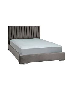 ΔΙΠΛΟ ΚΡΕΒΑΤΙ PALERMO TAUPE ΧΡΩΜΑ ΥΦΑΣΜΑΤΟΣ (160x200cm) 175x214x115cm