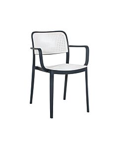 ΚΑΡΕΚΛΑ ΚΗΠΟΥ OLESIA ΓΚΡΙ ΜΕ ΛΕΥΚΟ ΧΡΩΜΑ 56x43x81cm