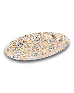 ΠΙΑΤΕΛΑ ΟΒΑΛ ΠΟΡΣΕΛΑΝΙΝΗ MAIOLICA ORANGE 35cm