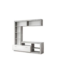 ΚΕΝΤΡΟ ΨΥΧΑΓΩΓΙΑΣ-ΣΥΝΘΕΣΗ GLEN ΛΕΥΚΟ-ΓΚΡΙ CONCRETE 170x41x170cm