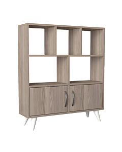 ΒΙΒΛΙΟΘΗΚΗ-ΡΑΦΙΕΡΑ ORBIT GREY OAK 90x22x105cm