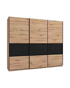 ΝΤΟΥΛΑΠΑ SARDINIA 270 ARTISAN OAK / ΜΑΥΡΟ 262.5x65.5x224cm