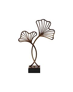 ΕΠΙΤΡΑΠΕΖΙΟ ΜΕΤΑΛΛΙΚΟ ΔΙΑΚΟΣΜΗΤΙΚΟ LEAFS ΜΠΡΟΝΖΕ ΧΡΩΜΑ SLS 32x11x45cm