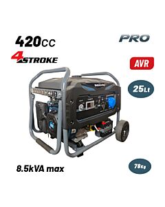 BORMANN PRO BGB8010 ΓΕΝΝΗΤΡΙΑ ΒΕΝΖΙΝΗΣ ΣΥΝΕΧ ΑΠΟΔΟΣΗ 6000W,420CC, MΙΖΑ ΚΑΙ ΜΠΑΤΑΡΙΑ AVR, ΤΡΟΧΟΙ