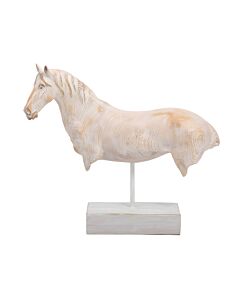 ΕΠΙΤΡΑΠΕΖΙΟ ΔΙΑΚΟΣΜΗΤΙΚΟ HORSE ΜΠΕΖ-ΚΑΦΕ ΧΡΩΜΑ 35x10x30cm
