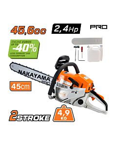 NAKAYAMA PRO PC4610 ΑΛΥΣΟΠΡΙΟΝΟ ΒΕΝΖΙΝΗΣ 2,4HP, 45,6CC, ΛΑΜΑ , 0.325'', 1,3mm 72LINKS 45cm