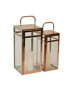 ΣΕΤ ΦΑΝΑΡΙΑ INOX ΤΩΝ 2 ΤΕΜΑΧΙΩΝ ΣΕ ROSE GOLD ΧΡΩΜΑ
