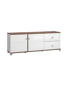 ΕΠΙΠΛΟ TV BURGUNDY 160 3K2F ΛΕΥΚΟ-FLAGSTAFF OAK-ΛΕΥΚΟ HIGH GLOSS FOIL S P K 162x40x51cm