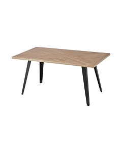ΤΡΑΠΕΖΙ ΤΡΑΠΕΖΑΡΙΑΣ FL1564 SONOMA MDF ΜΕ ΜΑΥΡΑ ΠΟΔΙΑ 160x90x75cm