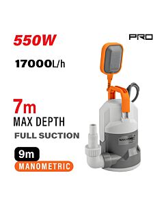 NAKAYAMA PRO NP1115 ΑΝΤΛΙΑ ΑΠΟΣΤΡΑΓΓΙΣΗΣ ΜΕ ΦΛΟΤΕΡ 550W, /H 17000lt