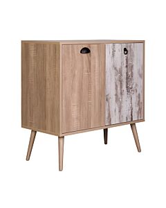 ΠΑΠΟΥΤΣΟΘΗΚΗ LOUNGE SONOMA OAK 75x37x75cm