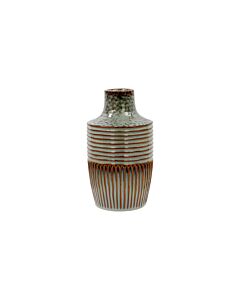 ΚΕΡΑΜΙΚΟ BAZO FL23768 ΠΡΑΣΙΝΟ-ΚΑΦΕ ΧΡΩΜΑ 13x13x23cm