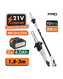NAKAYAMA PRO EC1615 ΤΗΛΕΣΚΟΠΙΚΟ ΚΟΝΤΑΡΟΠΡΙΟΝΟ ΜΠΑΤΑΡΙΑΣ 21V,2x4Ah, ΛΑΜΑ , ΑΥΤΟΜΑΤΗ ΛΙΠΑΝΣΗ 20cm