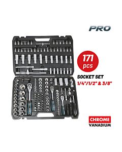 BORMANN PRO BHT5200 ΚΑΡΥΔΑΚΙΑ 1/2'', 1/4'' & 3/8'' ΜΕ ΚΑΣΤΑΝΙΑ 171τμχ