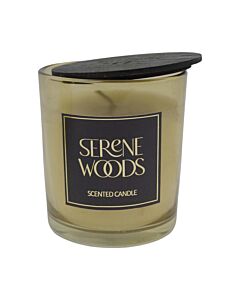 ΑΡΩΜΑΤΙΚΟ ΚΕΡΙ SERENE WOODS ΣΕ ΓΥΑΛΙΝΟ ΔΟΧΕΙΟ ΜΕ ΚΑΠΑΚΙ 7x7x7,8cm