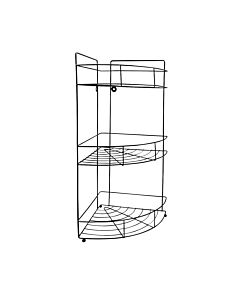 ΡΑΦΙΕΡΑ ΓΩΝΙΑ ΜΕΤΑΛΛΙΚΗ ΤΡΙΠΛΗ ΜΑΥΡΗ 22x22x52,5cm