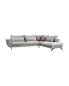 ΚΑΝΑΠΕΣ RENATA ΔΕΞΙΑ ΓΩΝΙΑ ICE ΜΕ ΡΟΖ ΜΑΞΙΛΑΡΙΑ 340x240cm