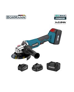 BORMANN BCD2630 ΓΩΝΙΑΚΟΣ ΤΡΟΧΟΣ 20V, LI-ION, Φ125MM,8500rpm,1X 3Ah, ΤΣΑΝΤΑ