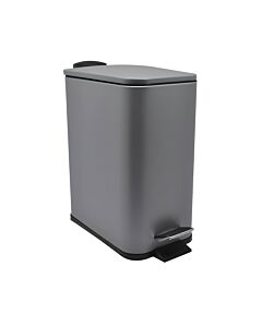 ΚΑΛΑΘΙ ΜΠΑΝΙΟΥ ΟΡΘΟΓΩΝΙΟ 5L INOX ΓΚΡΙ SOFT CLOSE