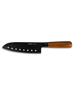 ΑΤΣΑΛΙΝΟ ΜΑΧΑΙΡΙ SANTOKU NATURE ΜΕ ΞΥΛΙΝΗ ΛΑΒΗ ΚΑΙ ΑΝΤΙΚΟΛΛΗΤΙΚΗ ΕΠΙΣΤΡΩΣΗ 29.5cm